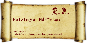 Reizinger Márton névjegykártya